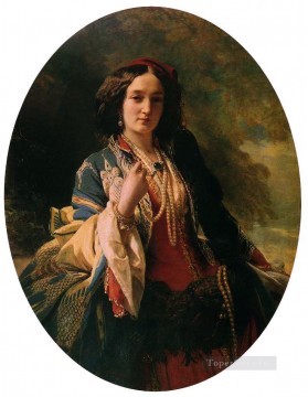  royalty Oil Painting - Katarzyna Branicka Countess Potocka royalty portrait Franz Xaver Winterhalter